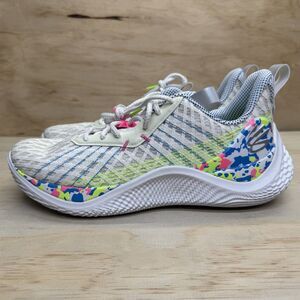 NEW Under Armour Curry Flow 10 Splash Party Mens Sz 11 White Blue 3026271-100